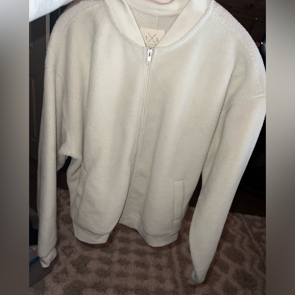 Thread & Supply White Fleece Jacket